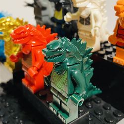 8 Godzilla Minifigures King of Monsters | New Custom Compatible Lego Toys