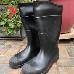 Servus Comfort Men's Work Rubber Boots, Black size 10