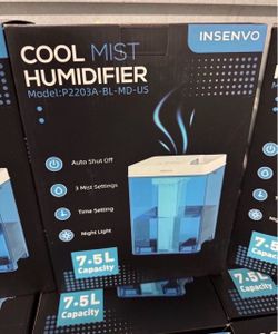 7.5 L Top Fill Humidifiers Auto Shut-off w/ Night Light, Cool Mist Ultrasonic