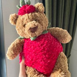 Jellycat Strawberry Bartholomew Bear-BNWT& HTF& Retired