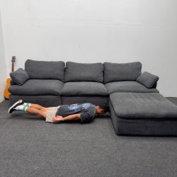 Extremely Comfortable ⚫️ Black / Dark Gray Cloud Modular Couch - 4 pc - Can Setup and Drop Off