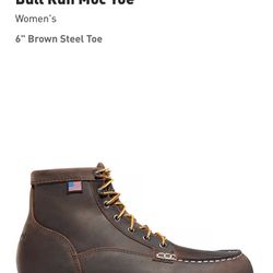 Danner- Bull Run Moc Toe Women's 6" Brown Steel Toe