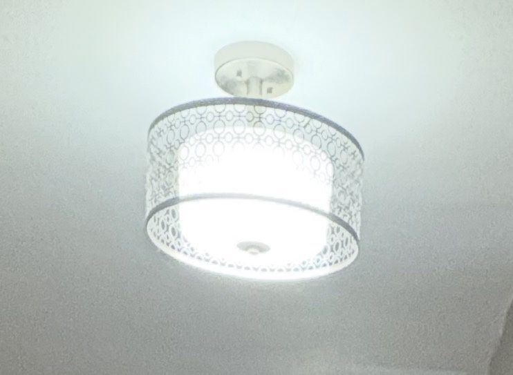 Lampara Hampton Bay Toberon 14 in. Nickel LED
