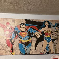Super hero kids room canvas