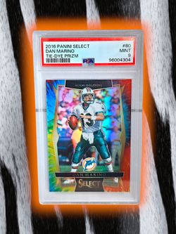 2016 Panini Select #80 -POP 1 PSA 9 - Tie-Dye Prizm - DAN MARINO /25