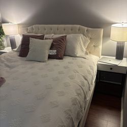 King Sized Beige Bed Frame