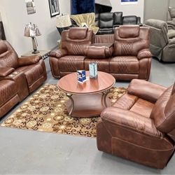 🆕Huge Promotion Manual Reclining Sofa Set💥Only $49 Now And Pay Later Without Credi. Same Day Delivery 