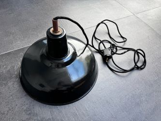 Vintage Industrial Enamel Pendant