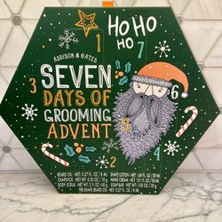 Christmas Advent Calendar ADDISON & GATES 7 Days of Grooming Bath & Body Mens Advent Calendar. New/unopened.