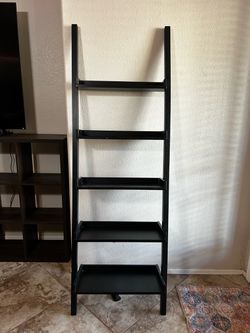 Ladder Book Shelf - Wood, Black