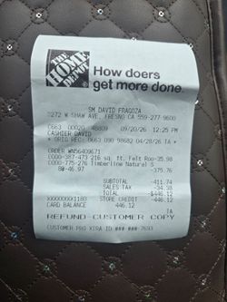 Home Depot card