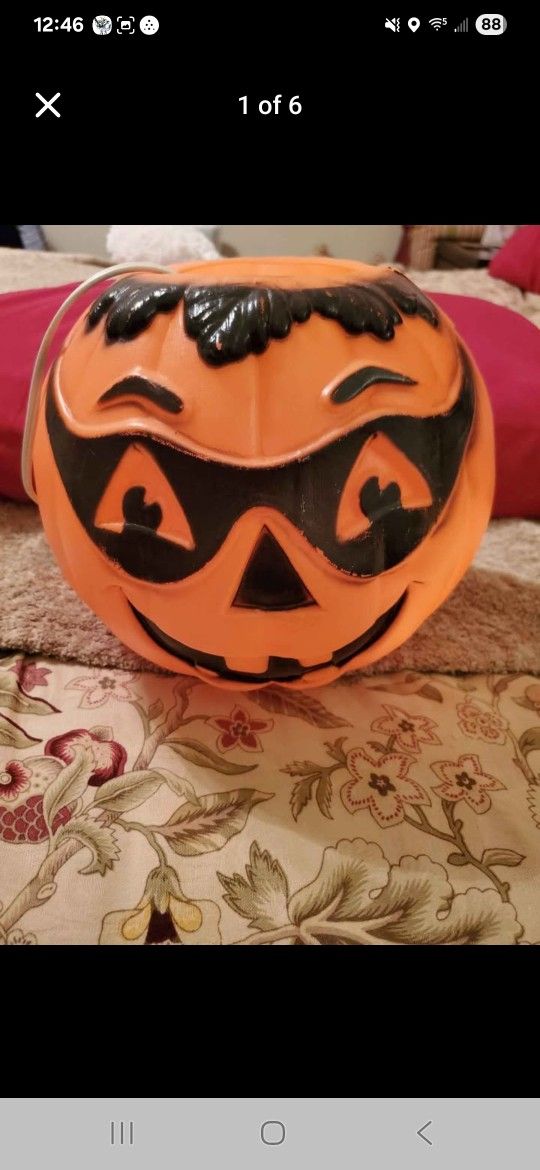 Vintage Bandit Jack O Lantern Halloween