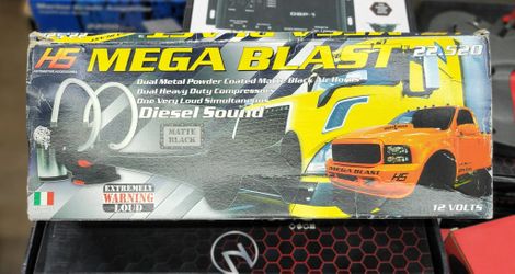 MEGA BLAST - Dual Trumpet Train 12V Electric Air Horn for Truck, Train Chrome

$150