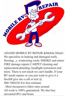 Mobile homes RVs and trailers