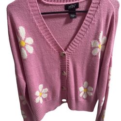 Pink Floral Cardigan 