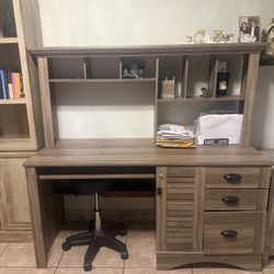  Computer Desk With Hutch Set Three Piece