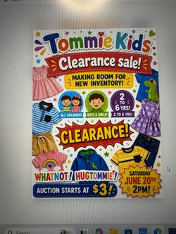 Tommiekids clearance sale! Toddlers boys and girls 2 - 4 year old ! “Hugtommie”  on whatnot