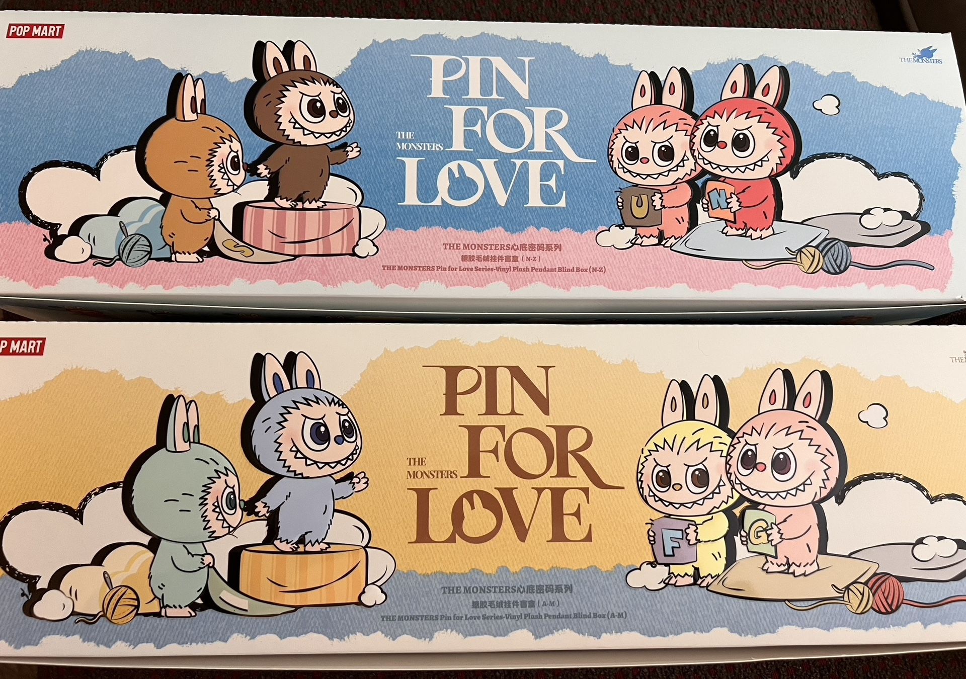 THE MONSTERS Pin for Love Series-Vinyl Plush Pendant Blind Box (A-Z) ✅IN STOCK ✅