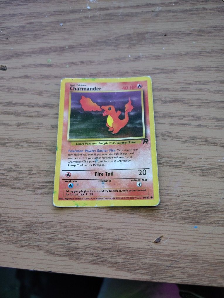 First Edition 1995, 96, 98 Nintendo Creatures, Game Freak 50/82 Charmander Card