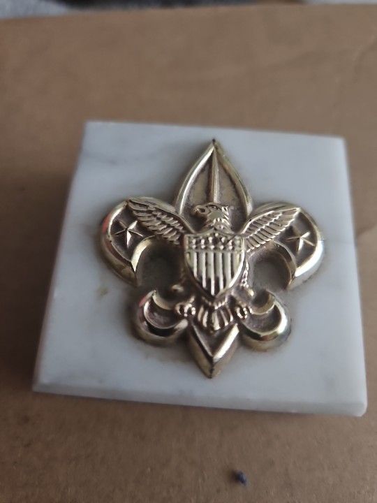 Boy Scouts of America 2.5" Paperweight Marble Fleur de List