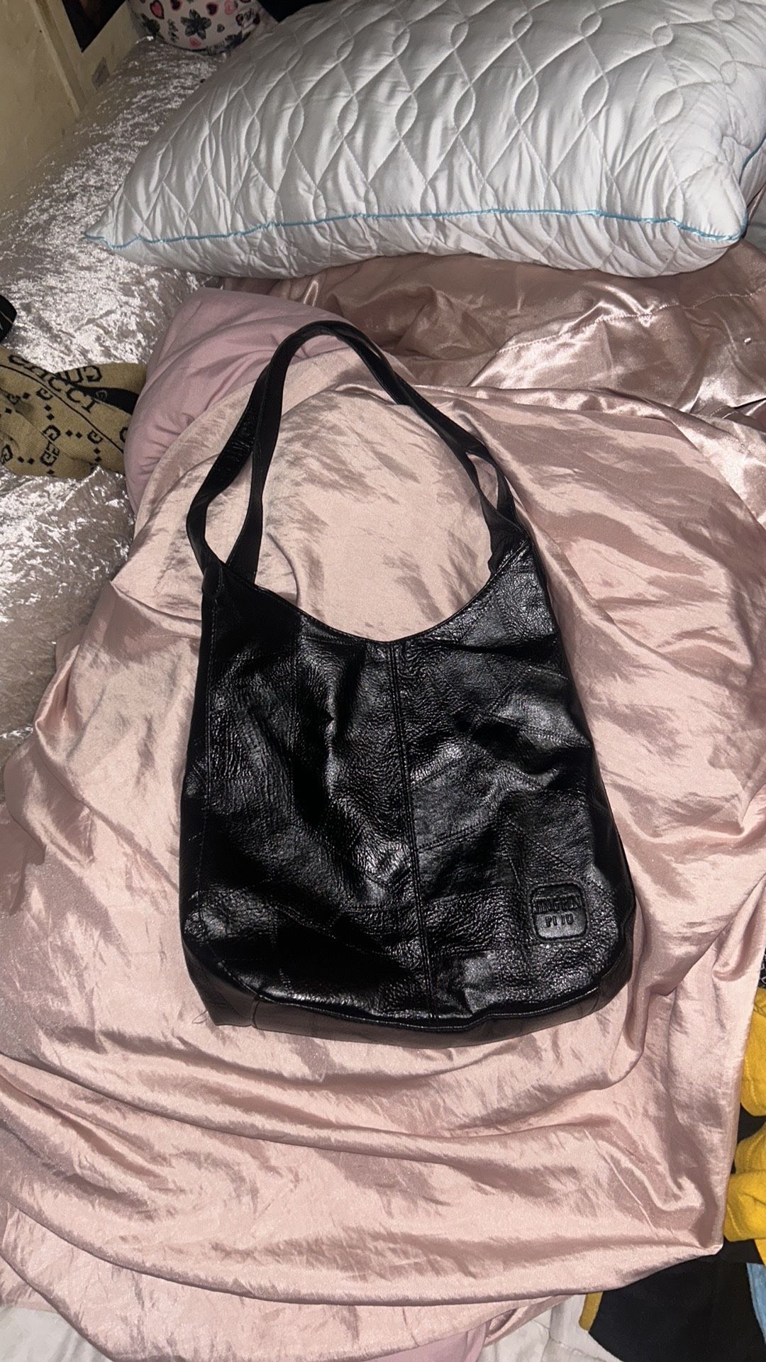 Authentic Jing Pin Black Shoulder Bag 