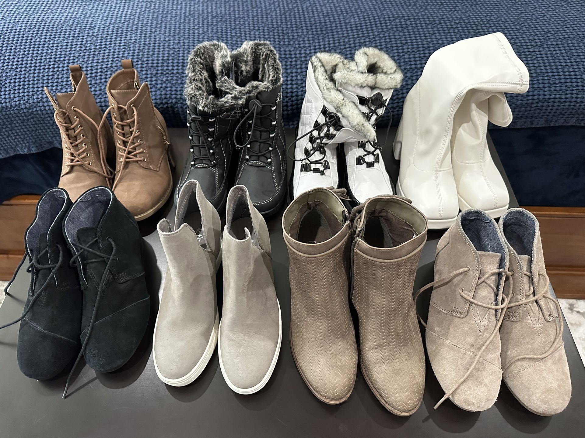 Assorted Women’s Boots Collection - 8 Pairs - Size 6