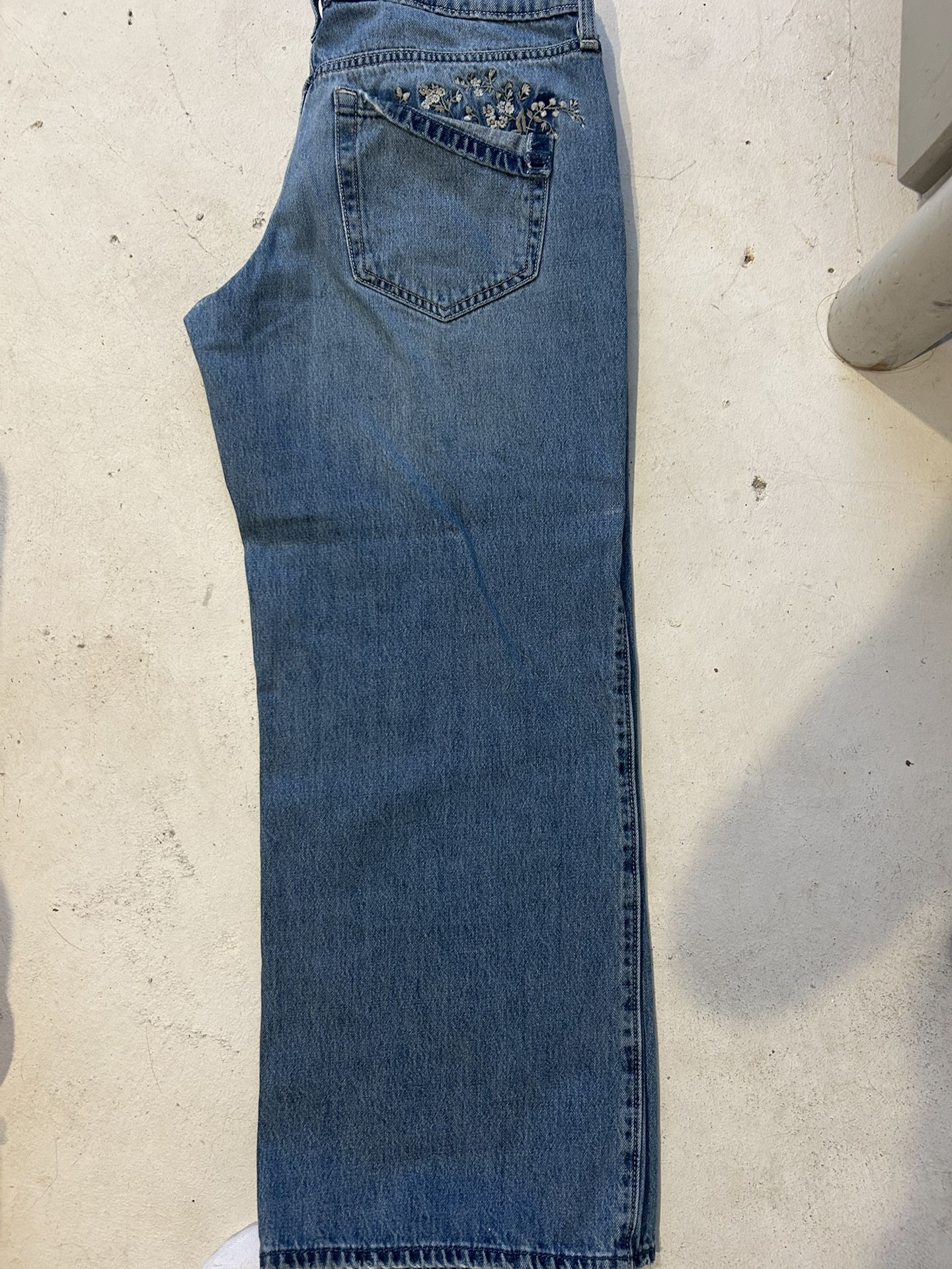 Hollister Embroidered Low Rise Baggy