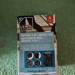 Lewis N. Clark Universal 4 in 1 Adapter Plug Black EK129