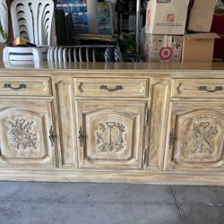 Solid Oak Buffet Cabinet