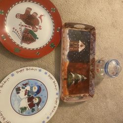 Dish, Platters & Candy Jar