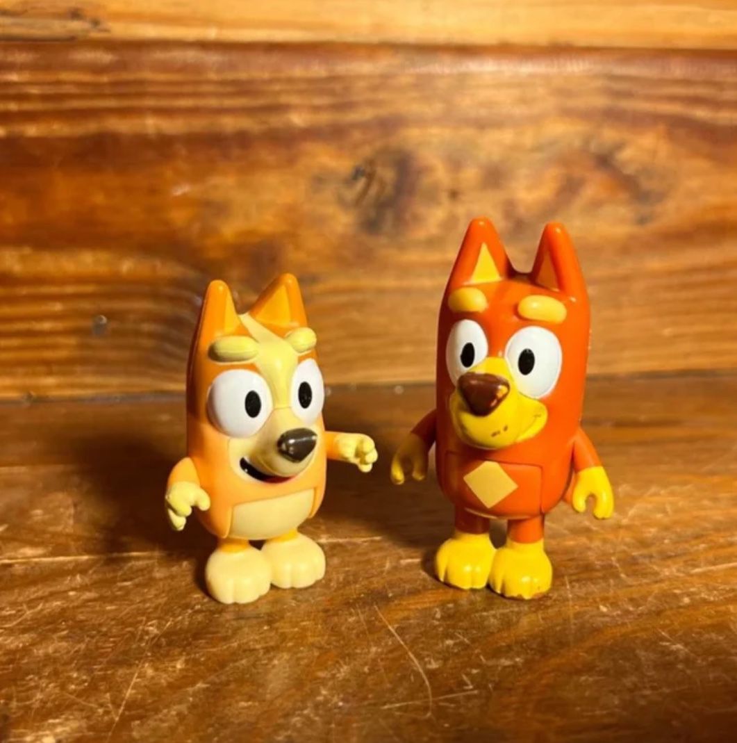 Rusty The Dog Action Figure Bluey Moose Toys - 2.5" Lot Of 2