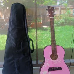First Act Guitar MG318 Acoustic 36" long 13" across 3.5" thick w Case
