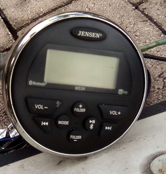 Clarion Stereo System For Boat, ATV, Golf Cart With Speakers