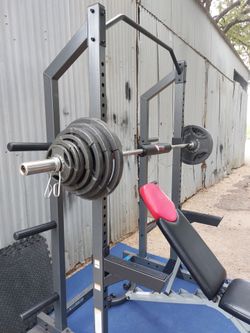 Pro Form Squat rack / gym / gymnasio / Olympic Weight Plates / pesas / bench press / Power Rack / Fitness