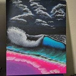 Glow Waves By Sandross Painting Decorative Canvas Bob Ross