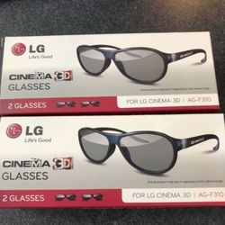 Pair of brand new LG Cinema 3D Glasses AG-F310