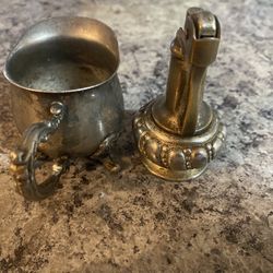 Vontage lghter And Slver cup 