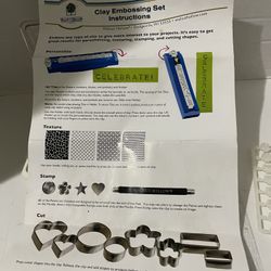 Clay Embossing Set w/instructions