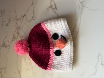 Baby hand made knitted beanie