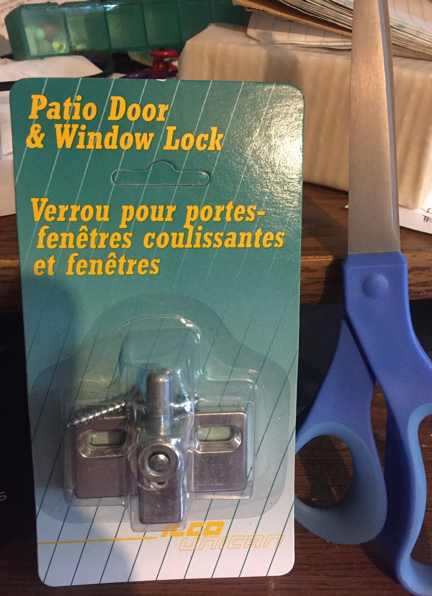 Patio sliding door lock or window lock