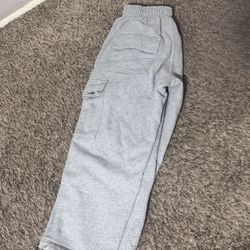 Pro Club Heavyweight Cargo Sweatpants Gray Size Small