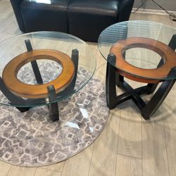 Modern Glass Living Room Table Set