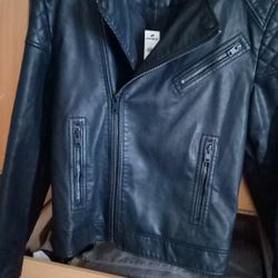 Express Men Moto Leather Jacket Xs