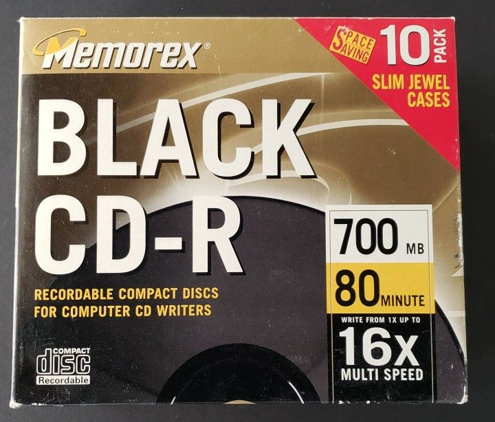 22 Blank CDs and DVDs - New - Memorex and Verbatim - 50 Cents each
