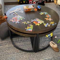 Ashley Furniture Coffee Table With 4 Pullout Stools