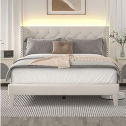 Brand new Queen size bed frame with LED lights very elegant 