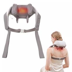 Neck and Shoulder Massager w/ Heat Electric Deep Tissue 4D Rechargable Massager