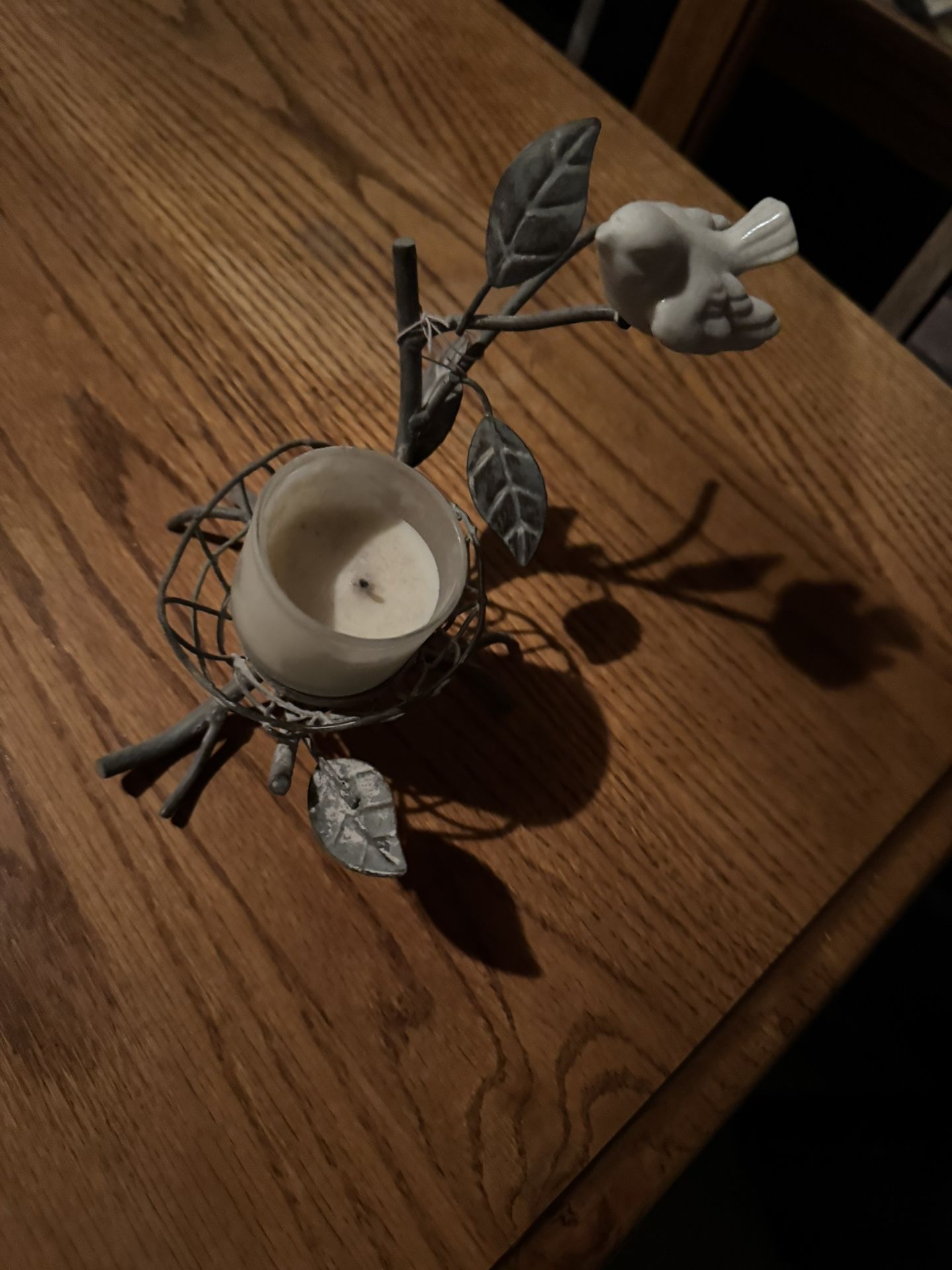 Bird candle holder