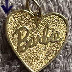 Barbie Necklace Charm 14k Gold 