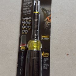 Klein Tools 11-in-1 Impact-Rated Ratcheting Screwdriver/Nut Driver